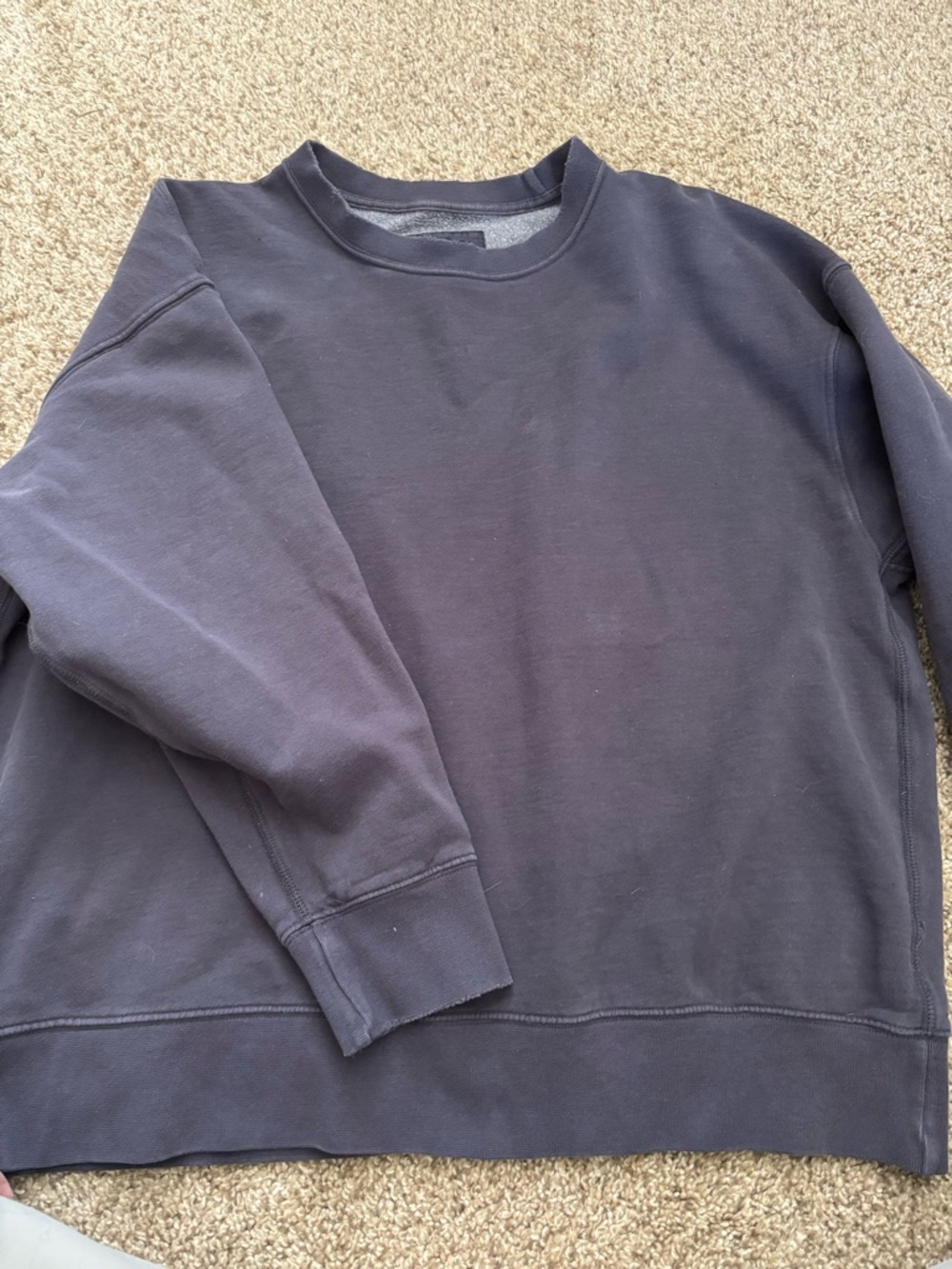 Classic womens Crewneck Sweater - Charcoal